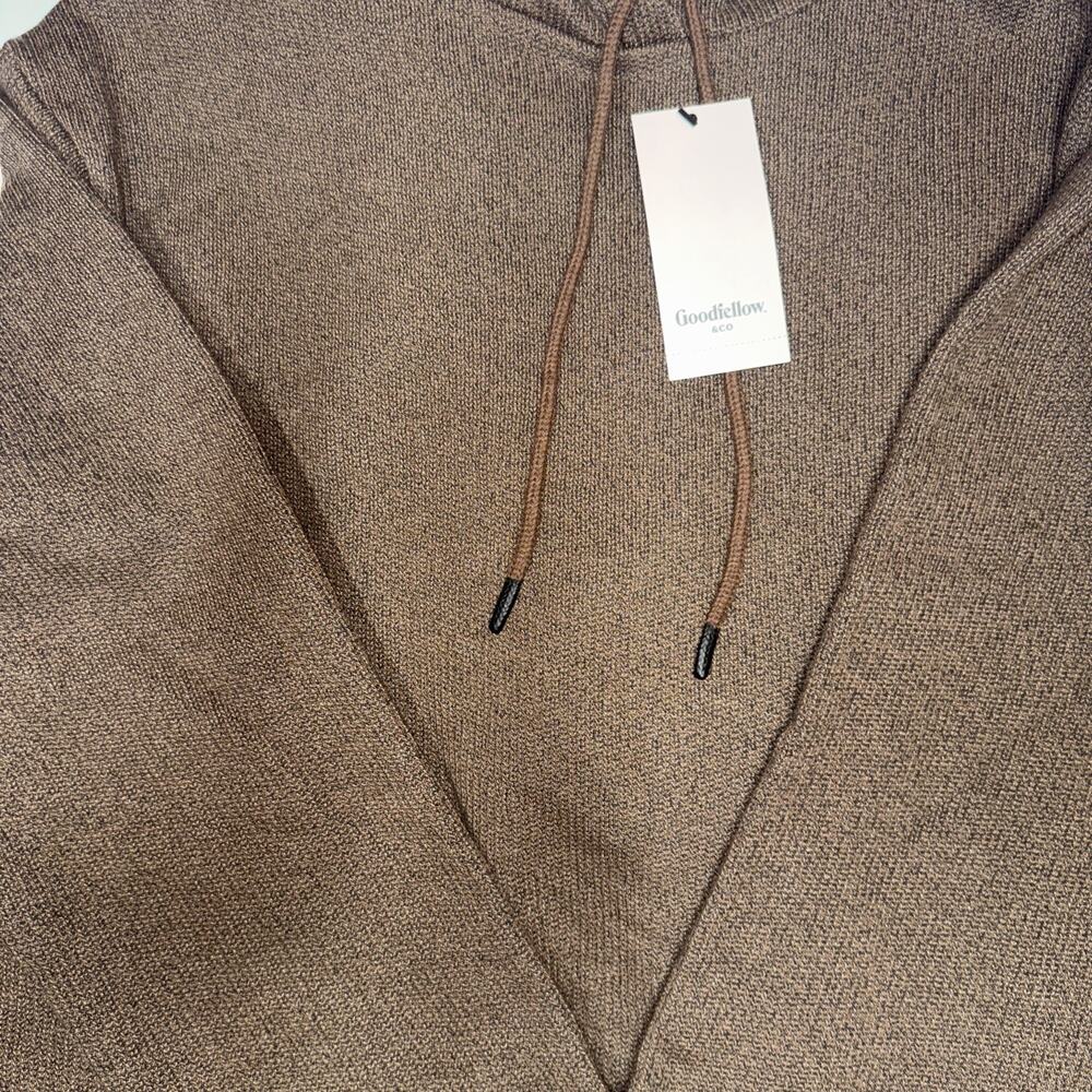 Goodfellow & Co Men’s Brown Cozy Knit Pullover Hoodie XL New With Tags - Picture 8 of 13